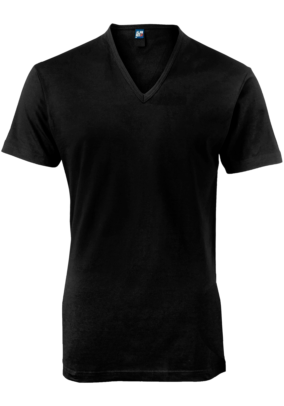 ALAN RED T-shirts no neck (2-pack), diepe V-hals, zwart ALAN RED T-shirts no neck (2-pack), diepe V-hals, zwart